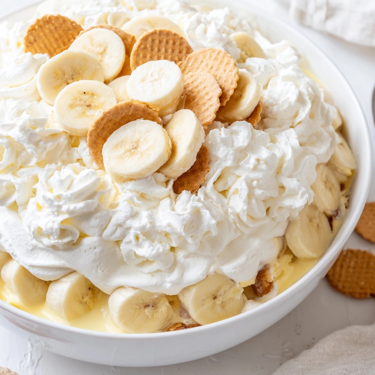 Southern comfort: A chilled Instant Pot Banana Pudding with soft layers and fresh bananas.