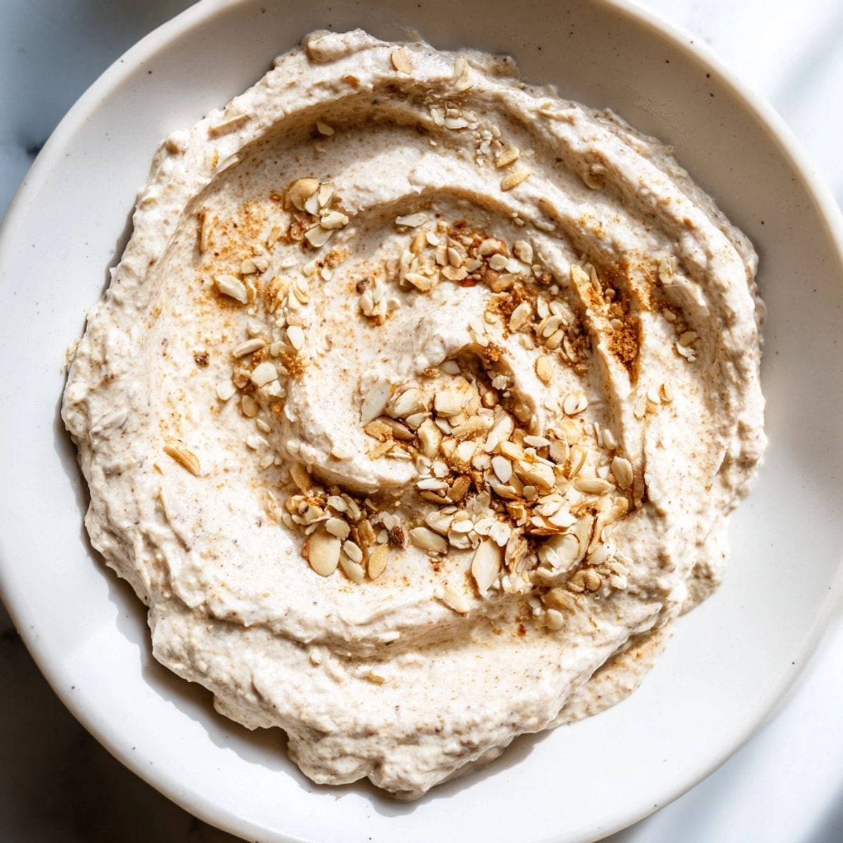 Golden Homemade Granola Butter drizzled on rustic toast, a sweet &amp; nutty breakfast treat.