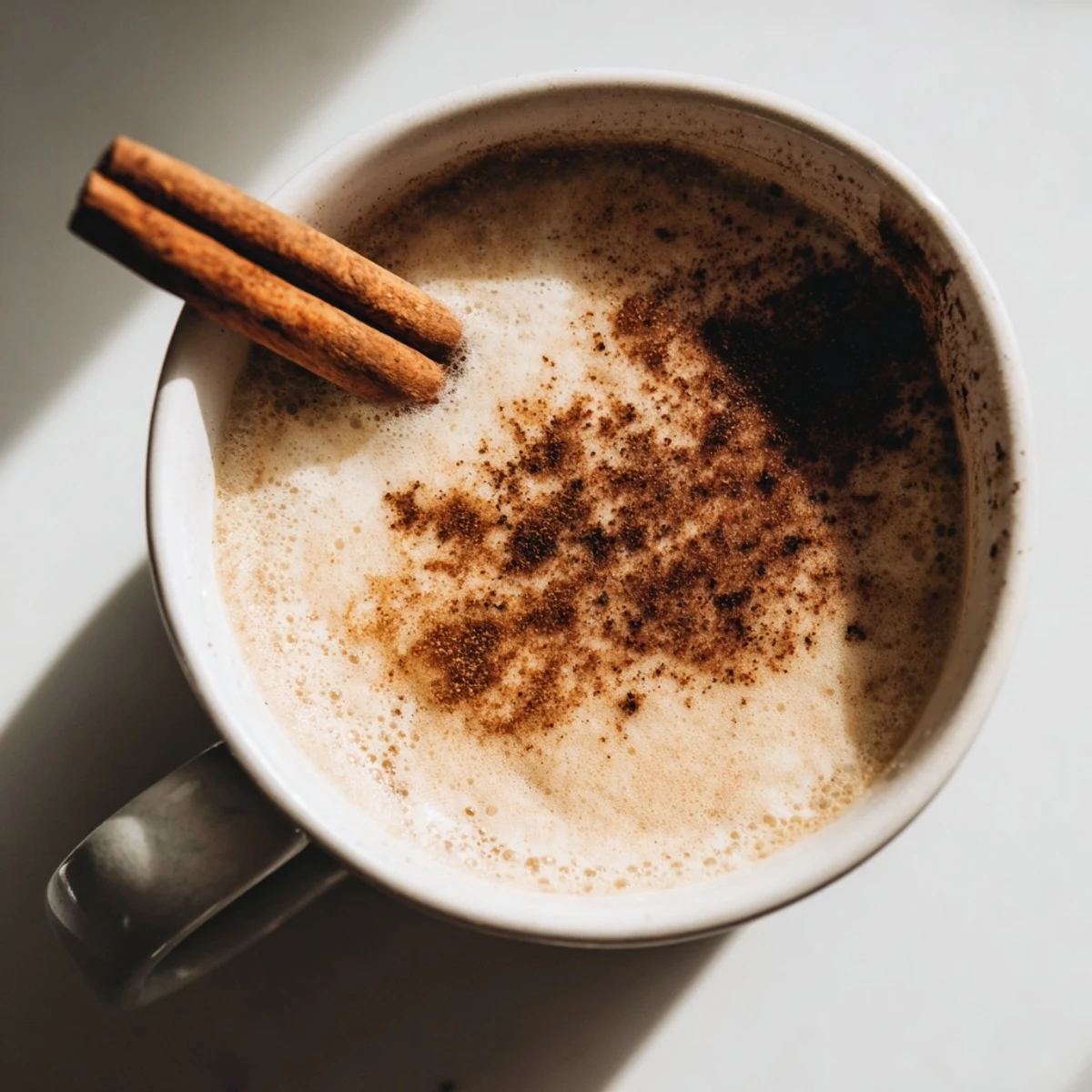 Enjoy a warmly spiced Spiced Chai Tea Latte, expertly made with black tea and frothy milk.