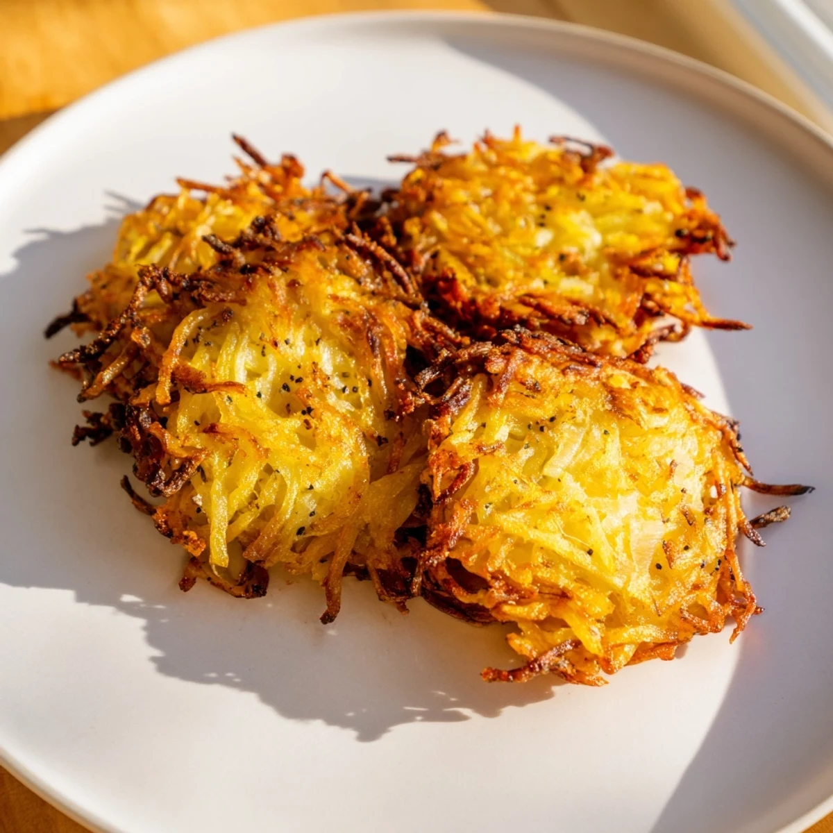 Golden crispy potato pancakes