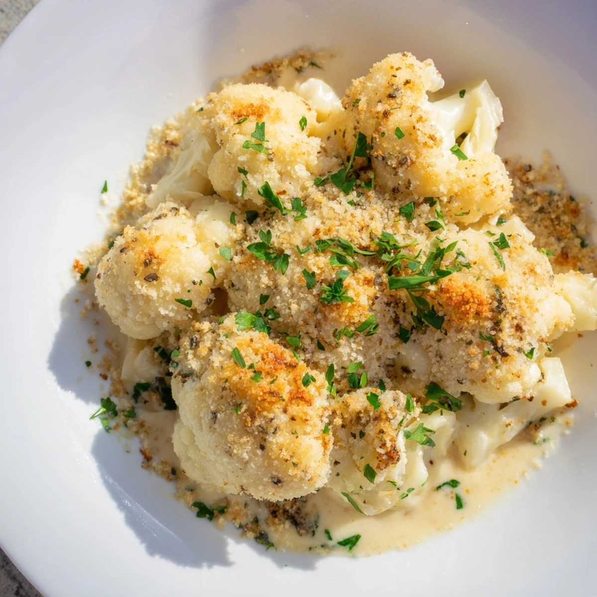 Cheesy Cauliflower Gratin