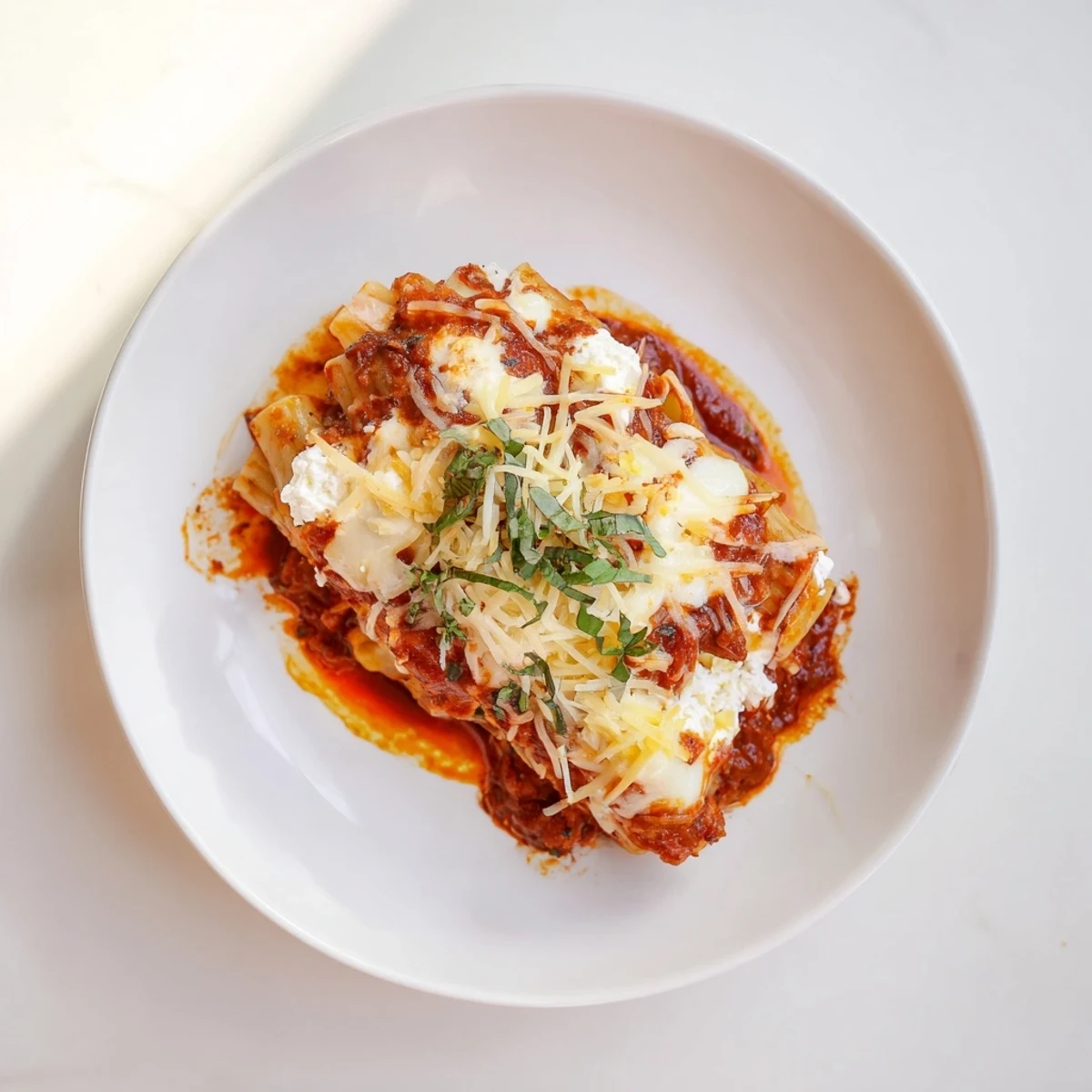 Warm, flavorful baked ziti with marinara, a classic Italian comfort food favorite.