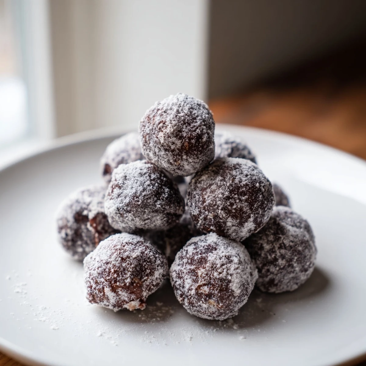Golden-brown chocolate donut holes, crispy on the outside and soft within, perfect dessert.