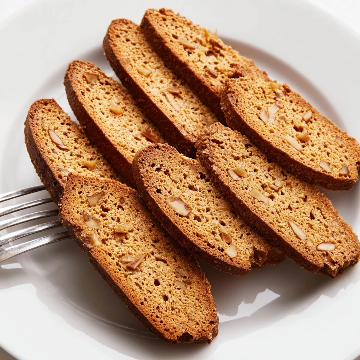 Warm, aromatic Gingerbread Biscotti Log, a crisp, twice-baked cookie seasoned with gingerbread spices.