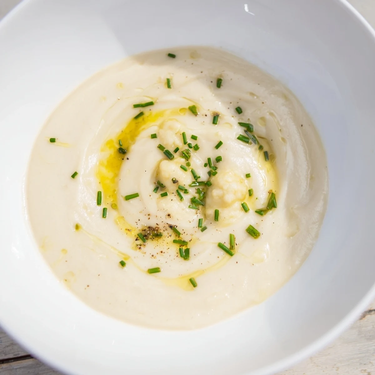 Golden roasted cauliflower transforms into a rich Creamy Cauliflower and Truffle Soup, perfect for Fall.