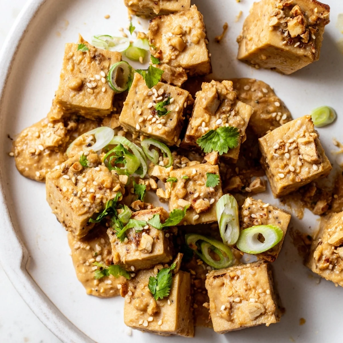 Crispy Baked Tofu Peanut