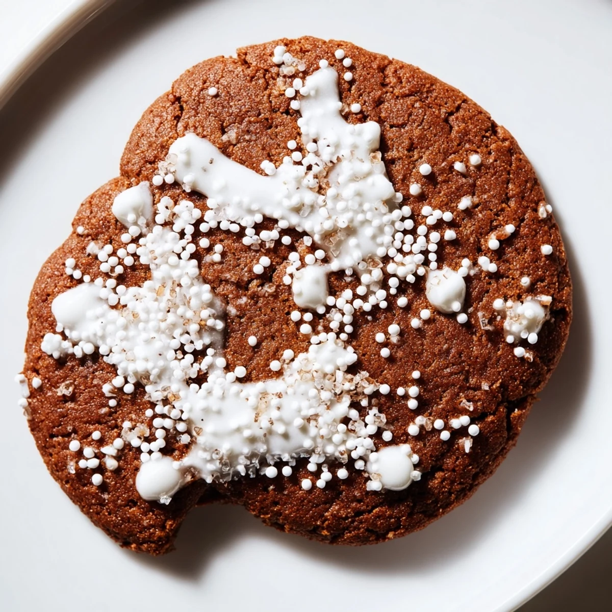 Freshly baked Gingerbread Cookies with Spice arranged on a cooling rack with festive red and green sprinkles.
