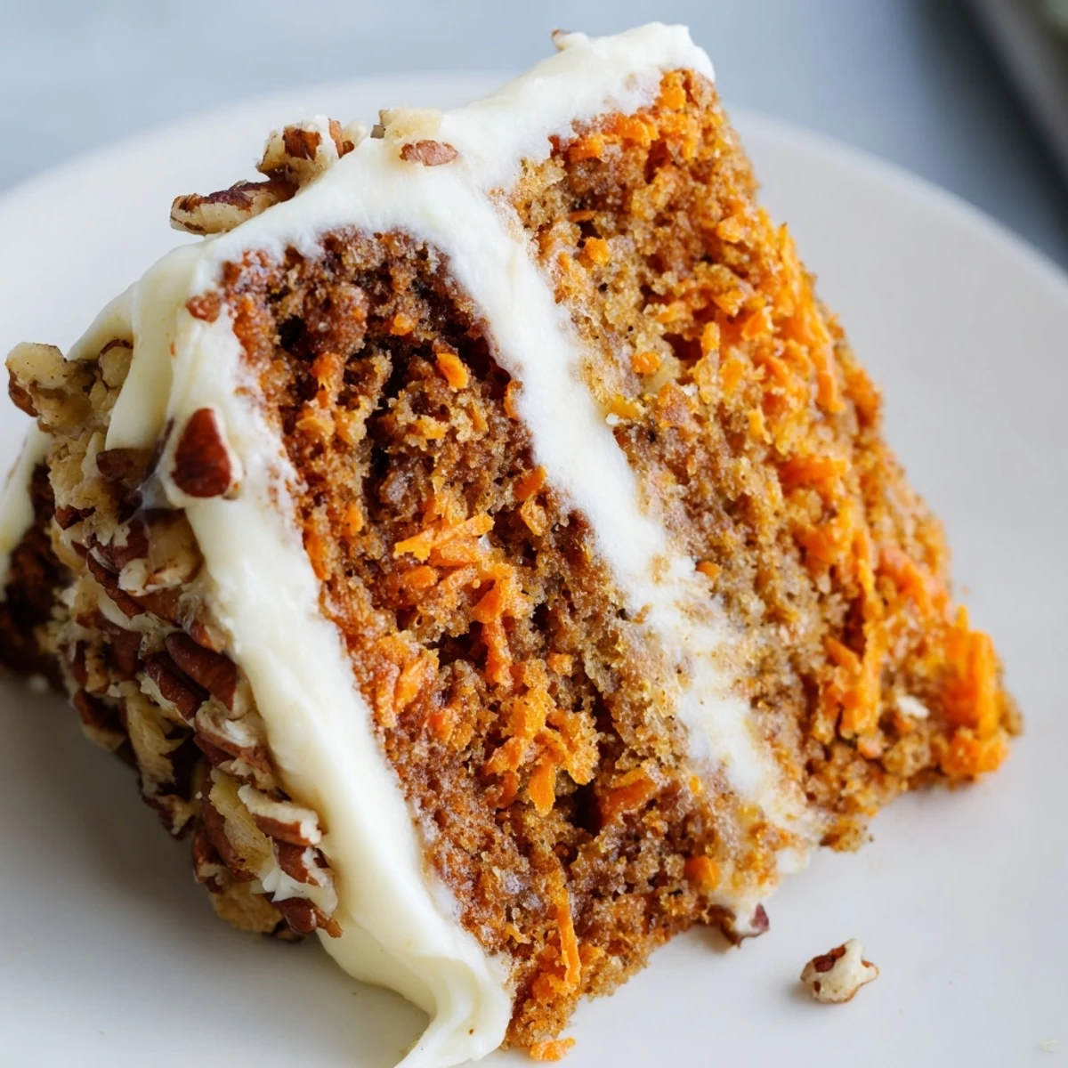 Homemade Spiced Carrot Cake with Cream Cheese Frosting, featuring moist layers and rich frosting, makes a perfect dessert.