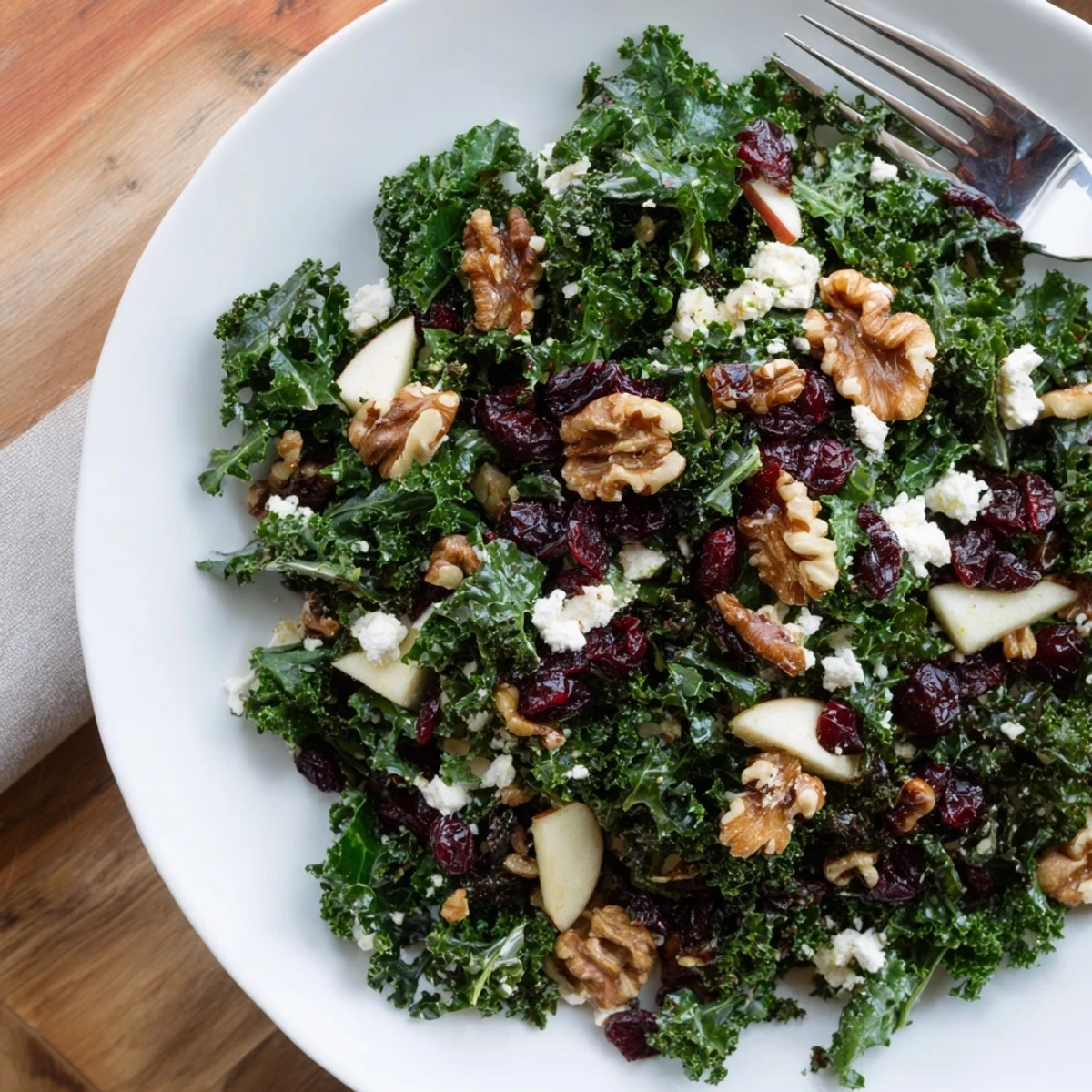 Winter Kale Salad with Cranberries
