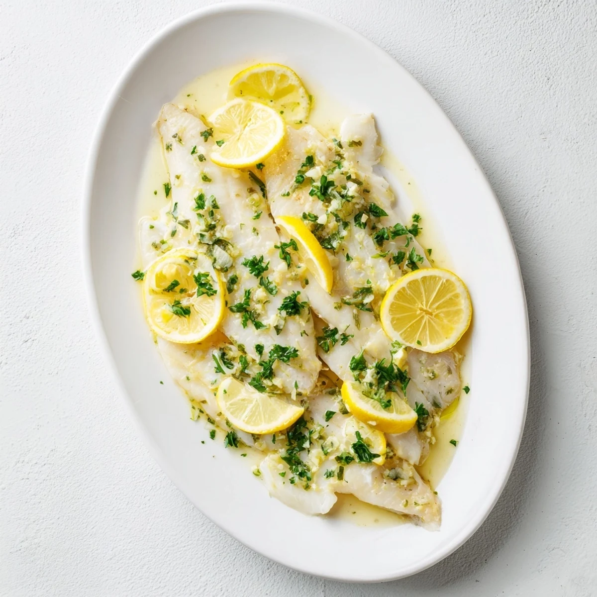 Served hot, this baked tilapia with lemon butter showcases tender fish and bright flavors.