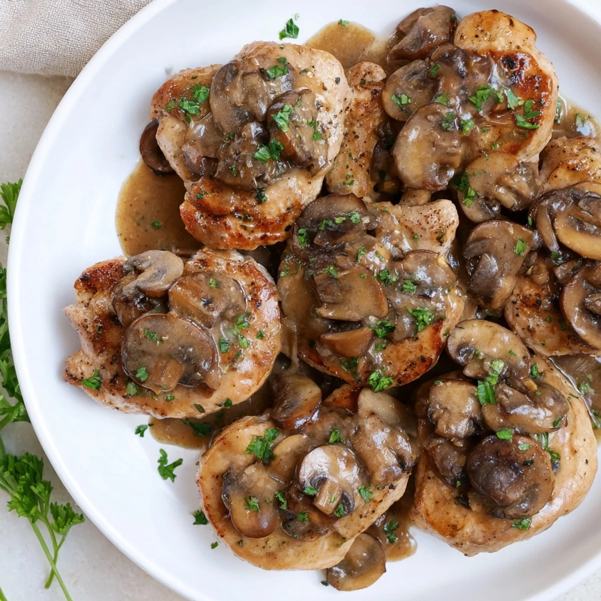 Freshly prepared Date Night Chicken Marsala plated with creamy mashed potatoes, featuring golden seared chicken and savory mushrooms in a luxurious sauce, perfect for a homemade Italian-American date night dinner.