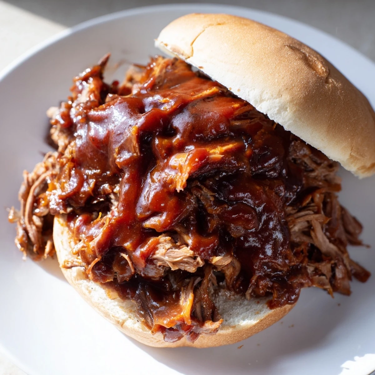 Savory Tailgate Pulled Beef Sandwiches served with pickles and extra sauce, ready for a game day party platter.
