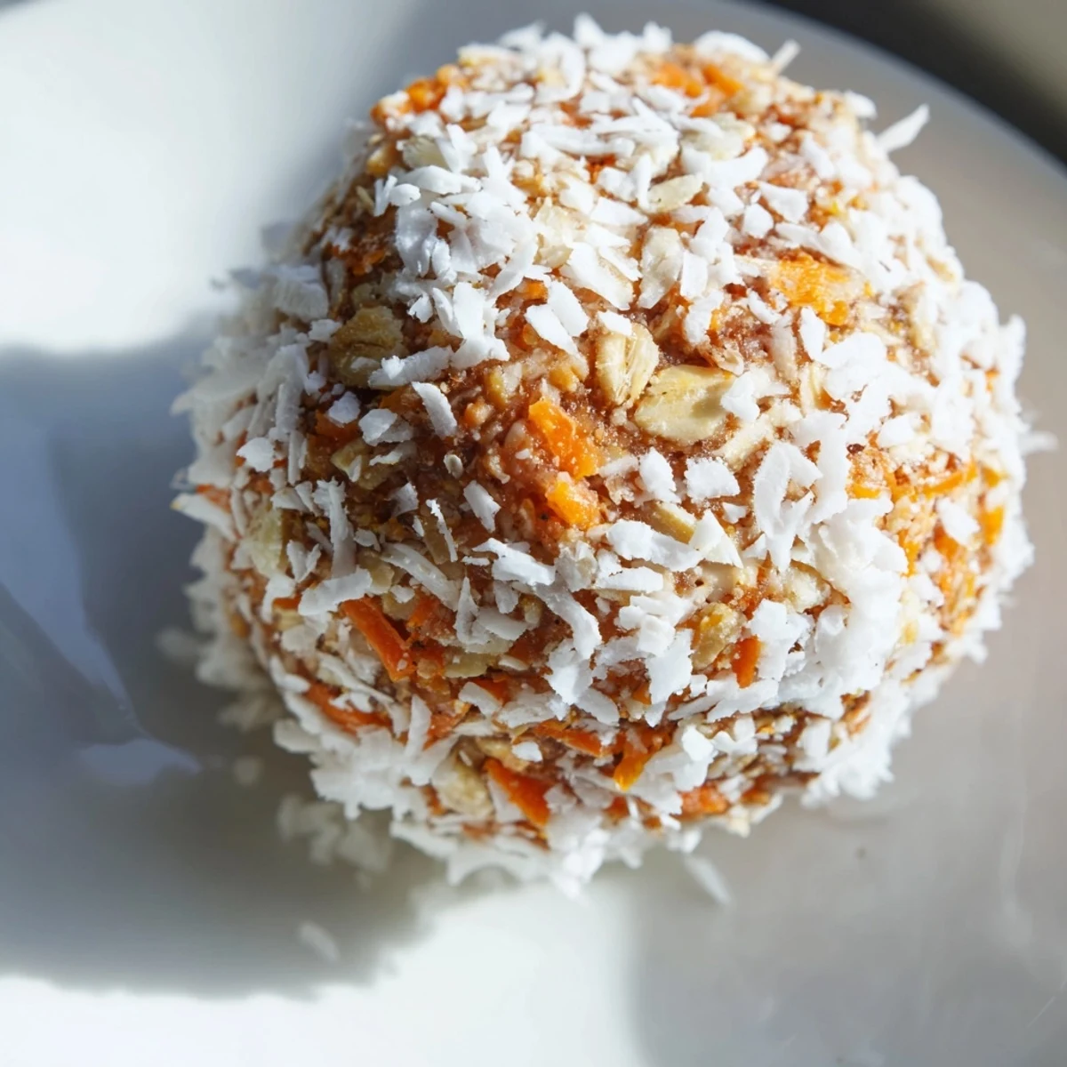 These No Bake Carrot Cake Bites are rolled in shredded coconut and filled with warm spices for a sweet treat.