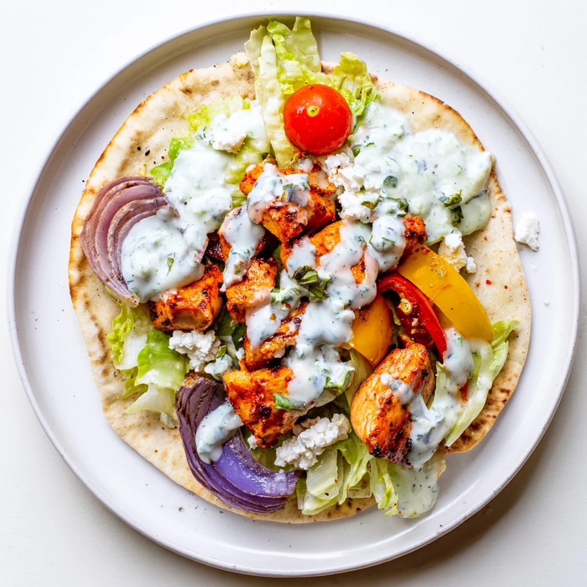 Sheet pan chicken pitas featuring juicy spiced meat and tender roasted peppers ready for a quick weeknight dinner