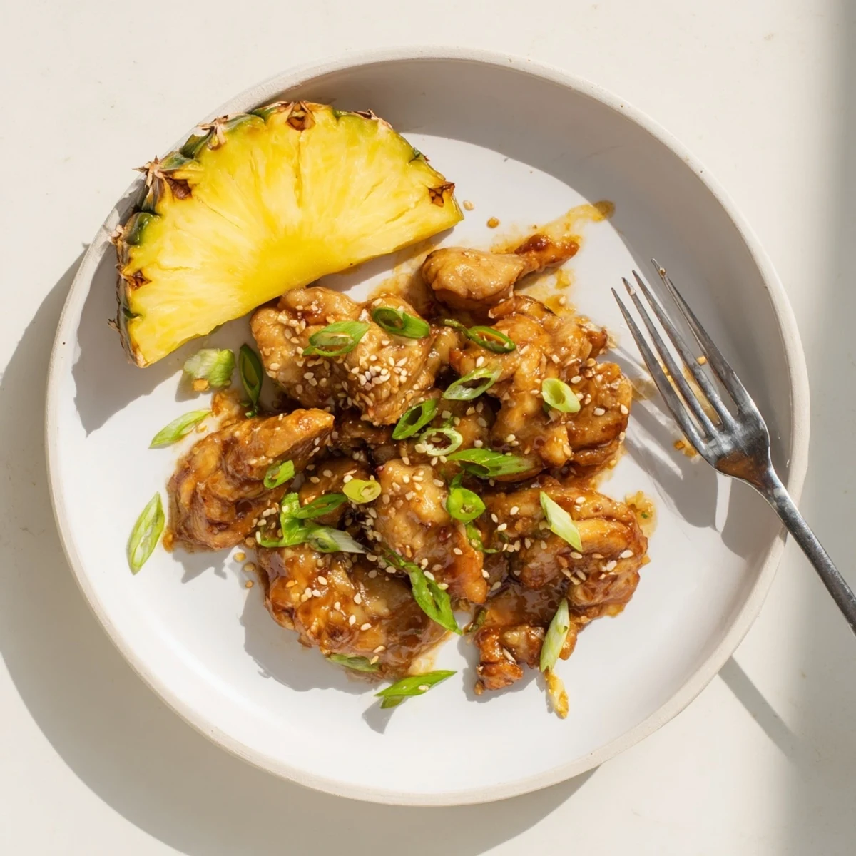 Slow cooker Crock Pot Huli Huli chicken glazed in sticky sweet pineapple soy sauce