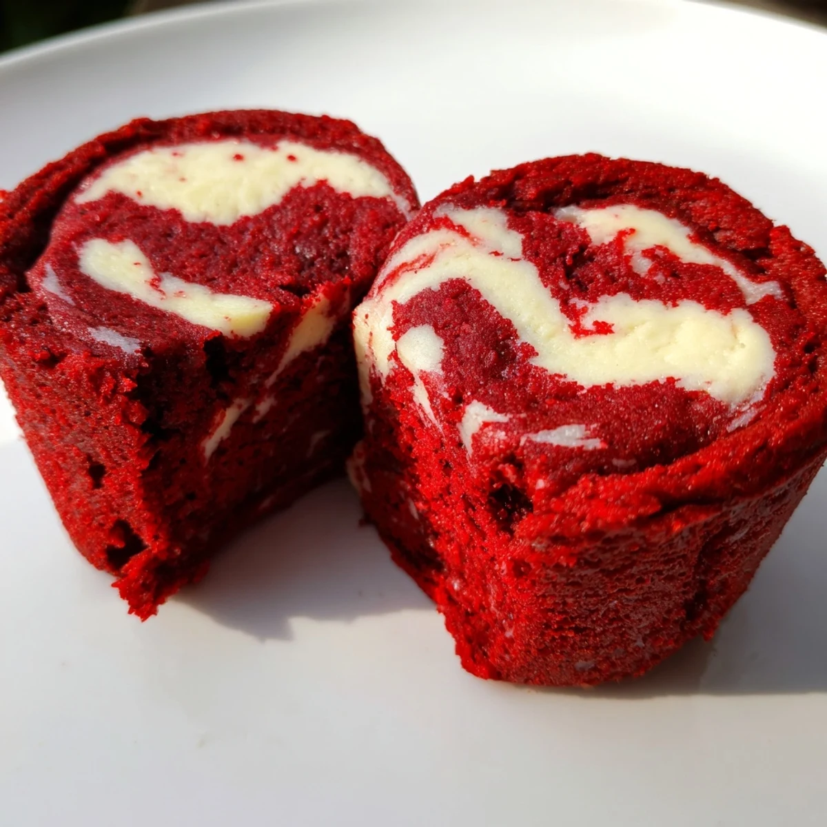 Rich red velvet brownie bites featuring luscious cream cheese swirl and moist crumb texture