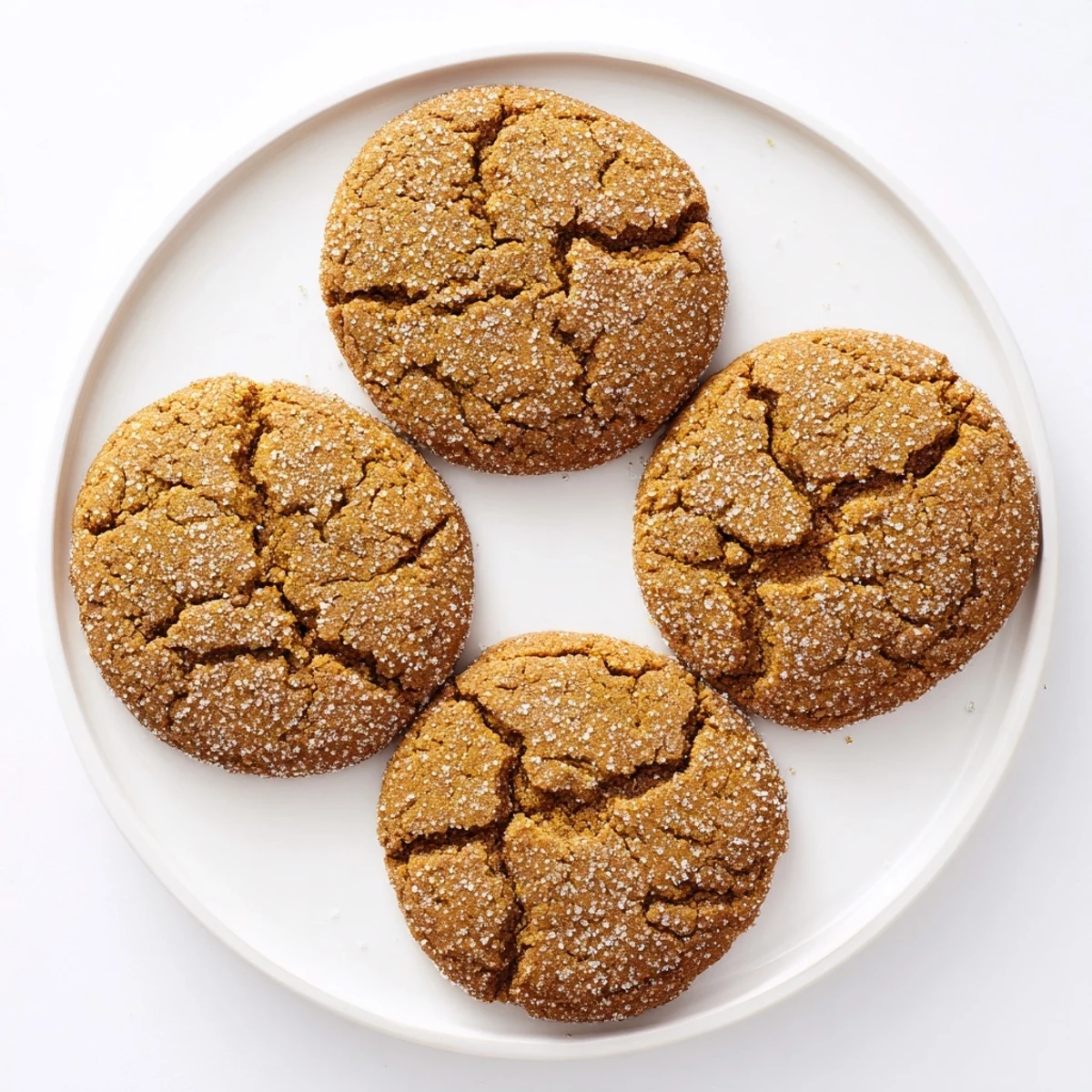 Crispy homemade Gingersnap Cookies cooling on wire rack after baking