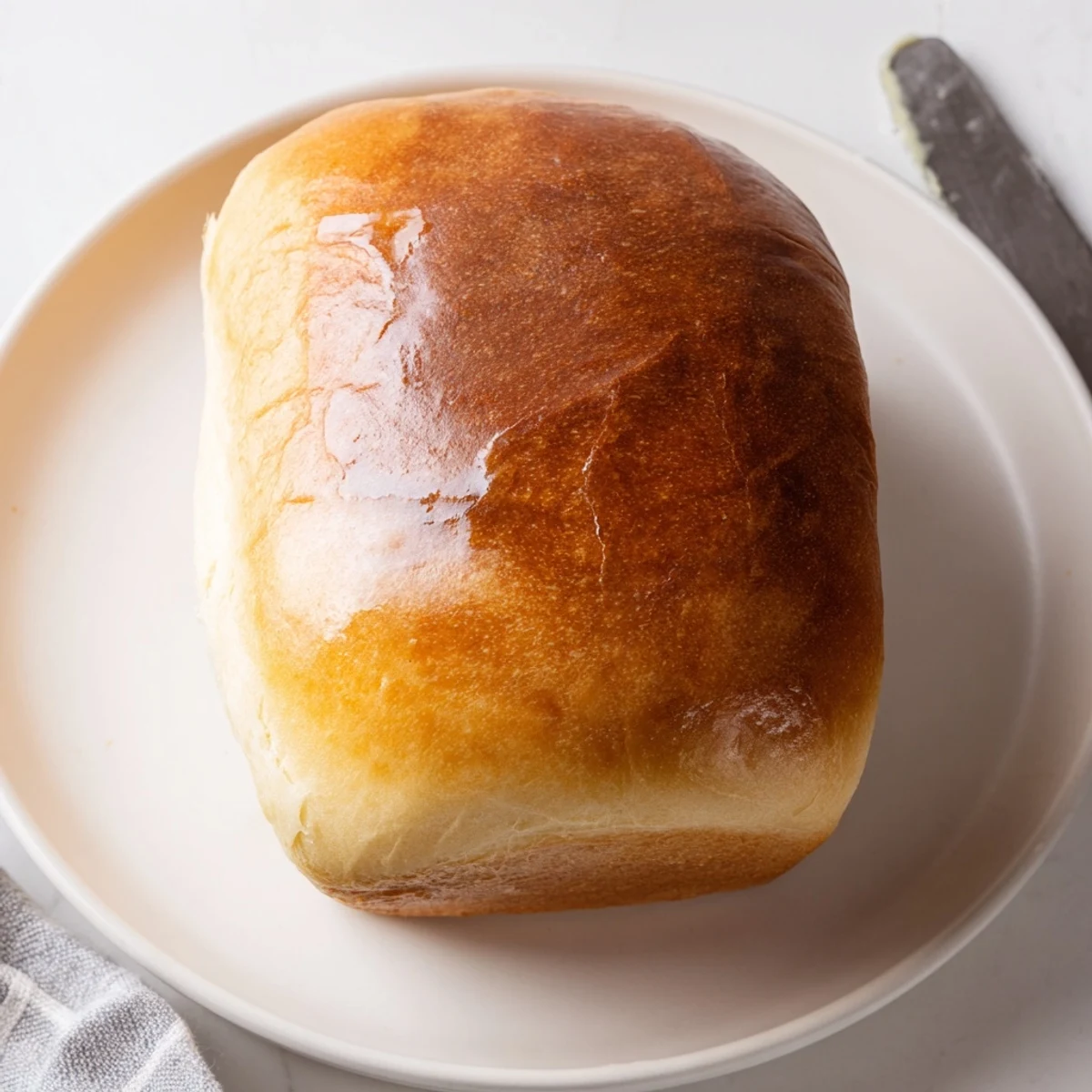 Sliced homemade Amish white bread revealing soft white crumb perfect for sandwiches