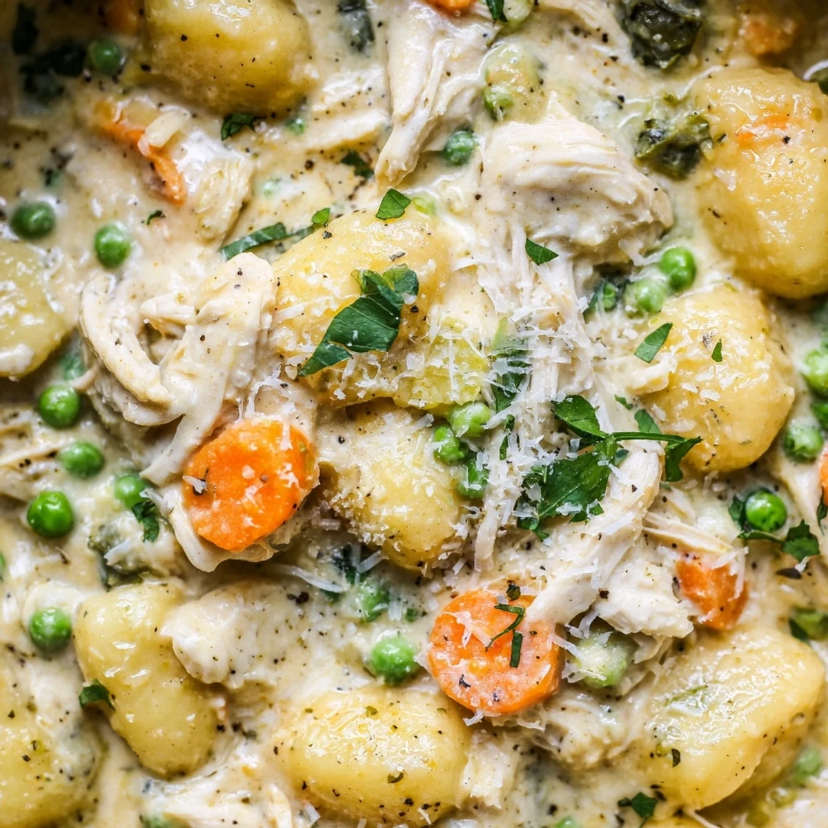 One Pot Gnocchi Chicken Pot Pie