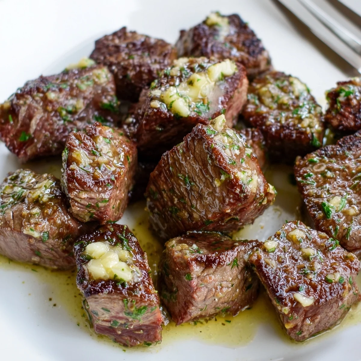 Cowboy Butter Steak Bites Recipe: sizzling, garlicky cubes tossed in herb butter