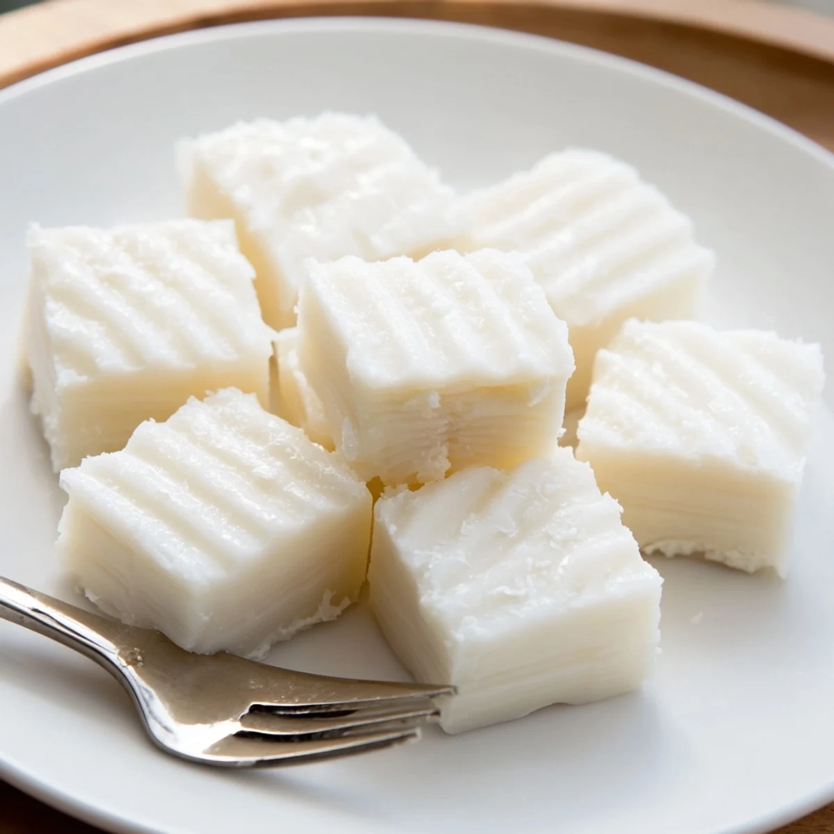 Homemade Kentucky Cream Candy cooling on marble slab, silky melt in mouth texture.