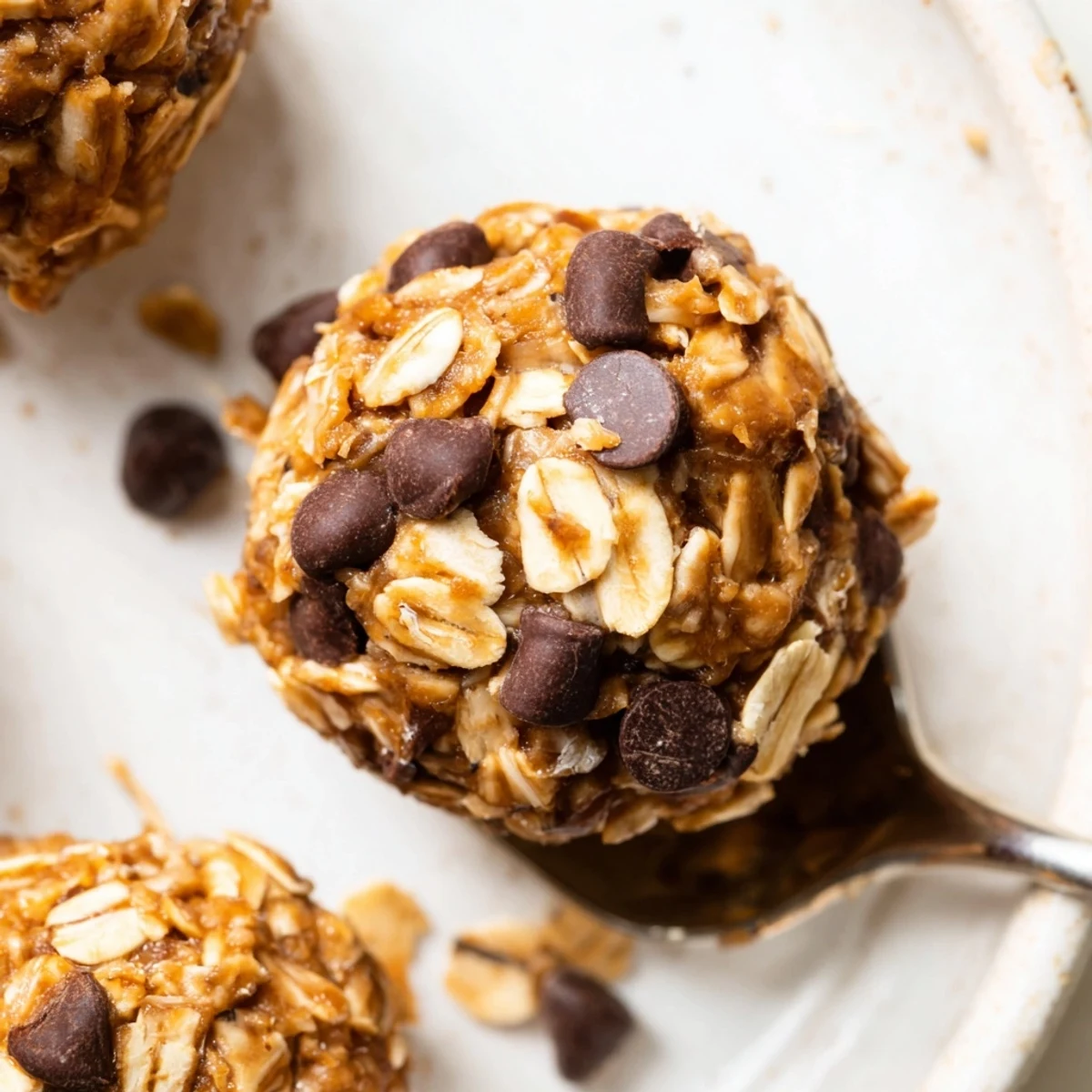 Stacked No Bake Energy Balls rolled in coconut, ideal post workout snack