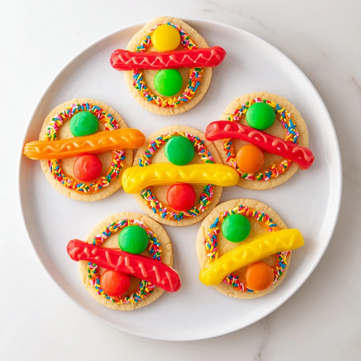 Festive Mexican sombrero sugar cookies decorated with vibrant frosting and candies for a fun holiday celebration