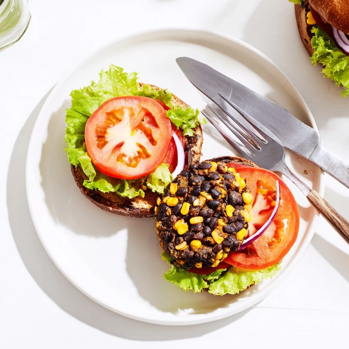 Hearty vegetable and black bean veggie burgers recipe sizzling in a skillet with steam rising