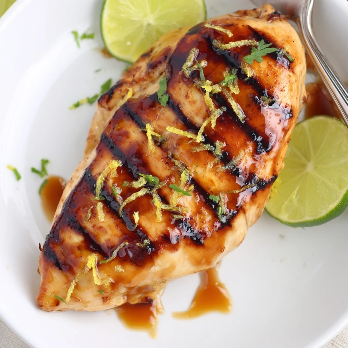 Grilled pineapple beside Key West Grilled Chicken With Tropical Citrus Marinade, zesty aroma.