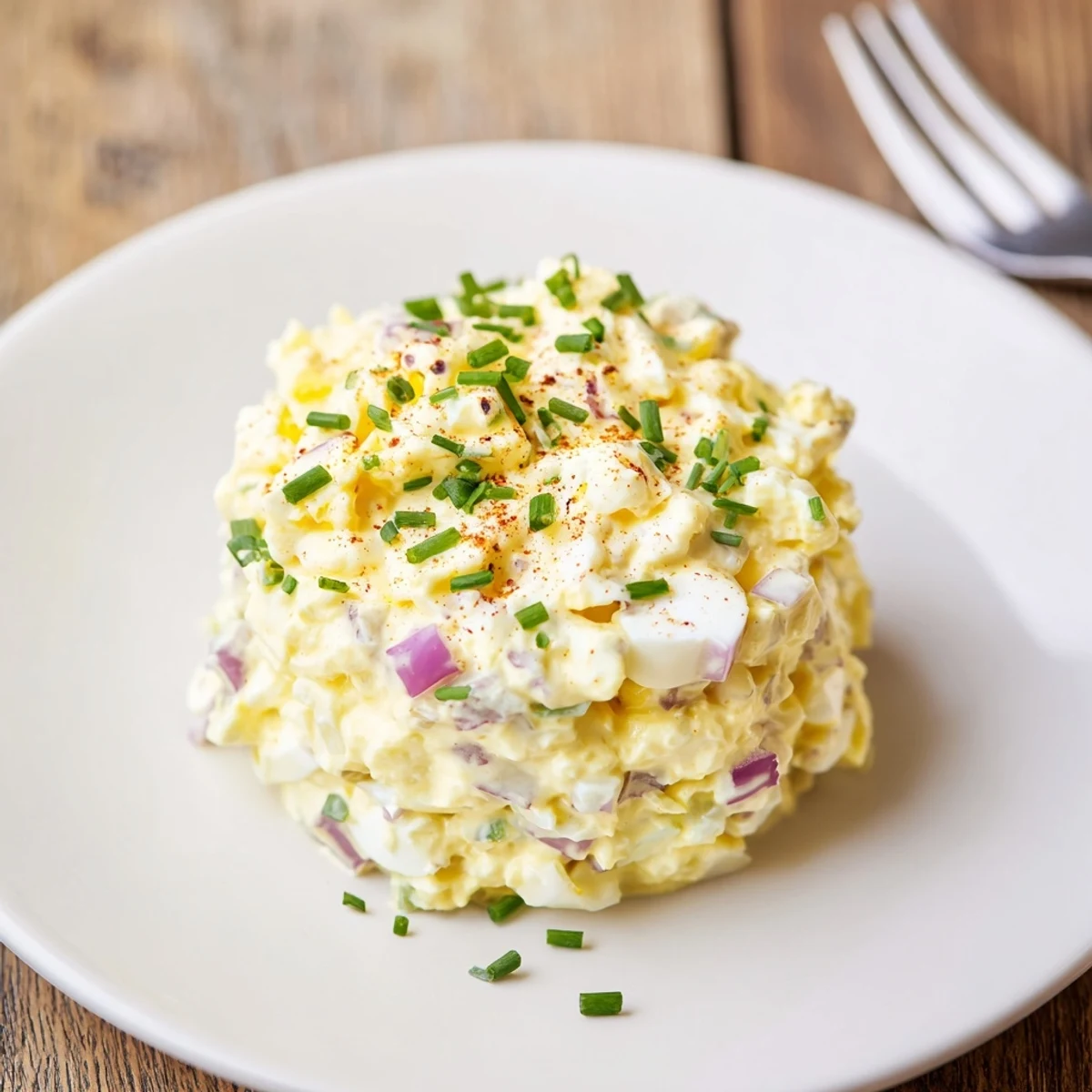 Creamy Classic Egg Salad Recipe on toasted bread, bright lemon and chives  