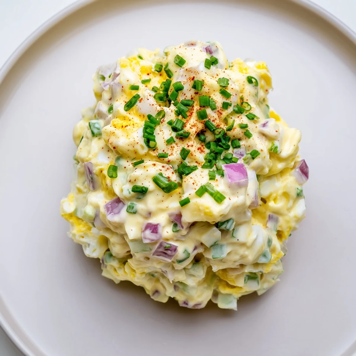Hearty Classic Egg Salad Recipe served in lettuce cups, zesty Dijon tang