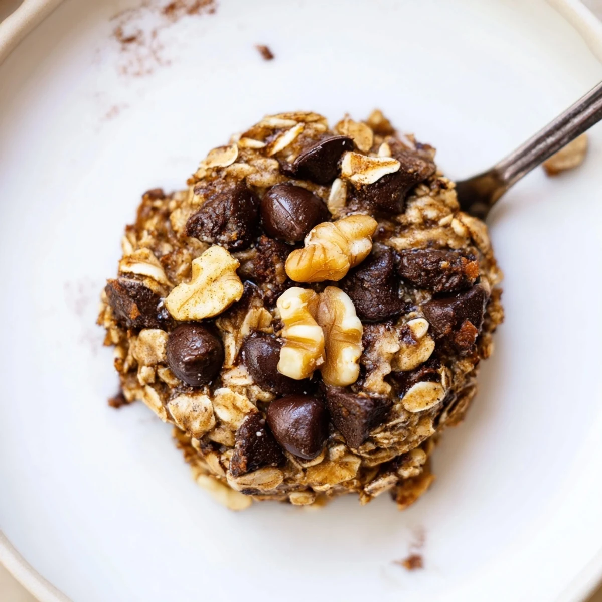 Homemade Banana Oat Cookies dotted with chocolate chips, fragrant cinnamon aroma
