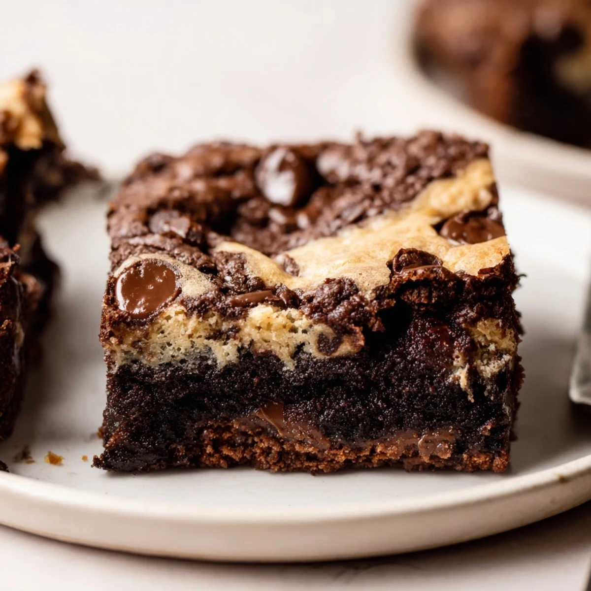 Fudgy Chewy Brookies Recipe: warm, gooey bars with golden cookie tops