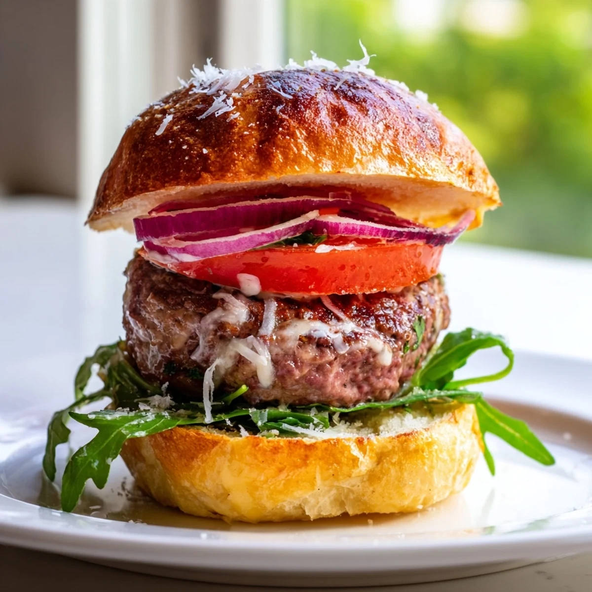 Juicy filet mignon sliders on golden garlic parmesan rolls fresh off the skillet