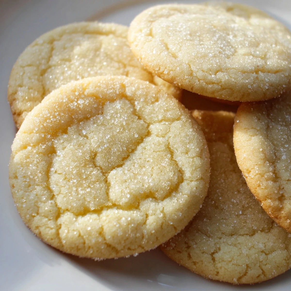 Golden classic sugar cookies with crisp edges cooling on a rustic wire rack