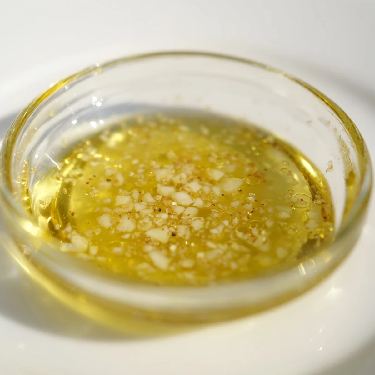 Creamy lemon vinaigrette recipe whisked in a glass jar with fresh herbs  