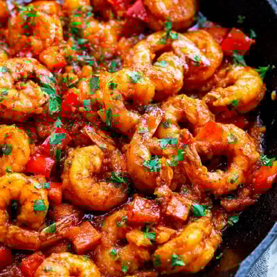 Garlic Paprika Shrimp Skillet