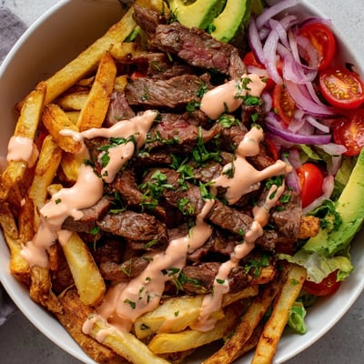 Steak Strips and Crispy Fries